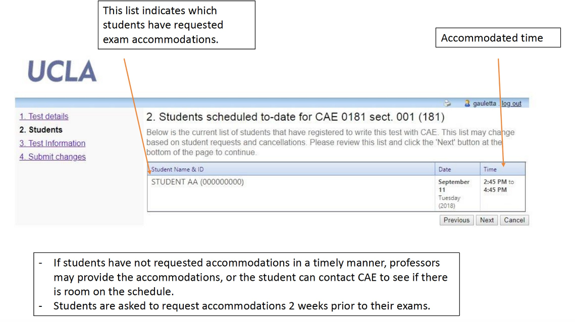 Screenshot of CAE Faculty Portal - Verifying 